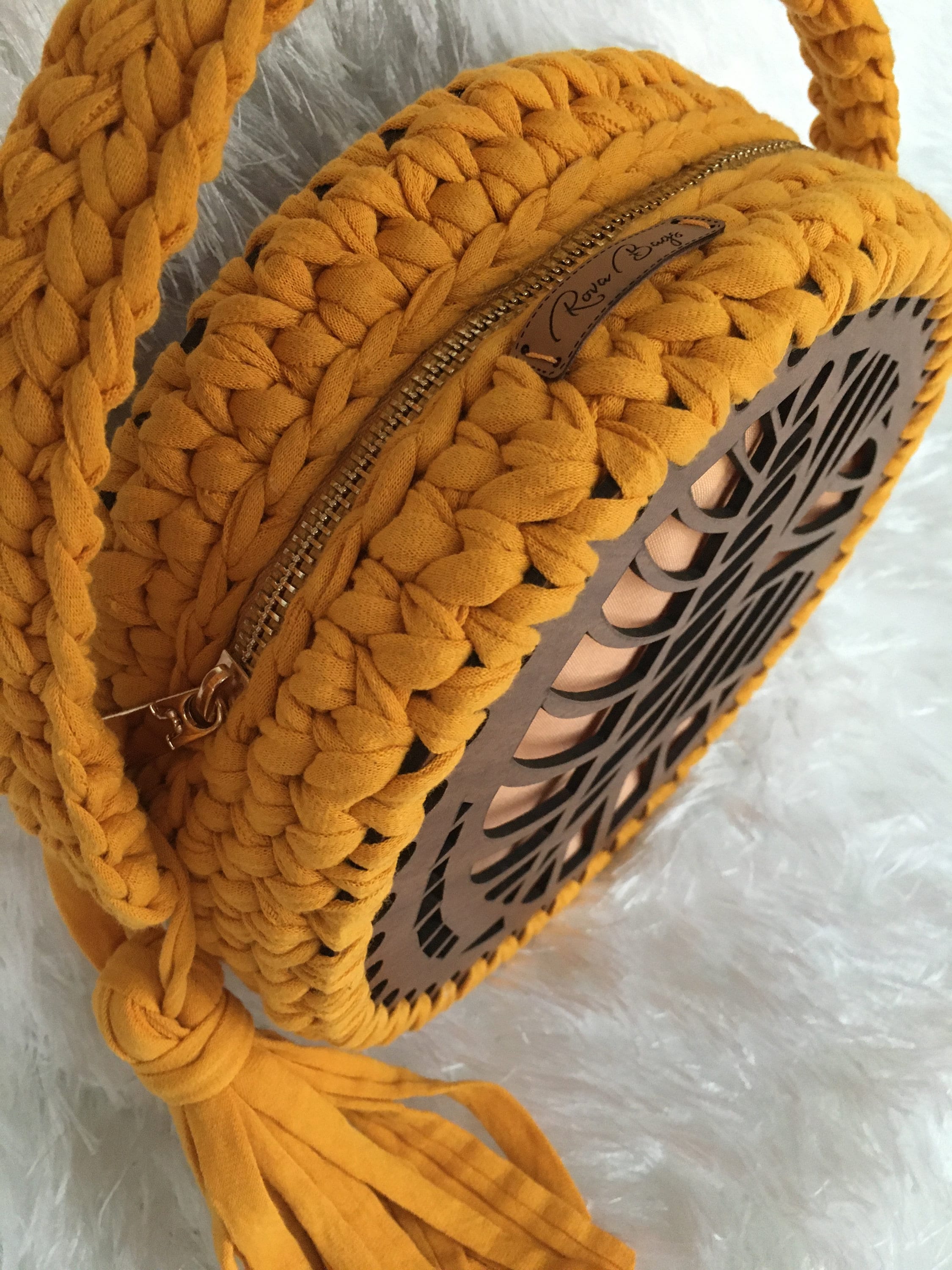 Crochet Round Bag Hand Bag Handmade Birthday Gift Etsy