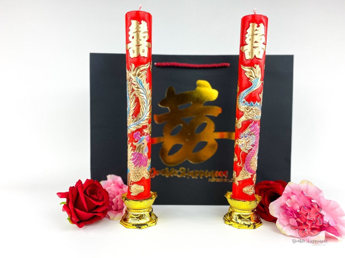 Dragon & Phoenix Candles Traditional Wedding Morning Ceremony Etsy