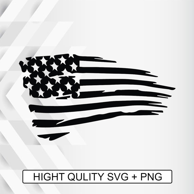 Silhouette Cut Files Distressed American Flag Svg Digital Download Cricut Cut Files Drawing Illustration Art Collectibles Biso No