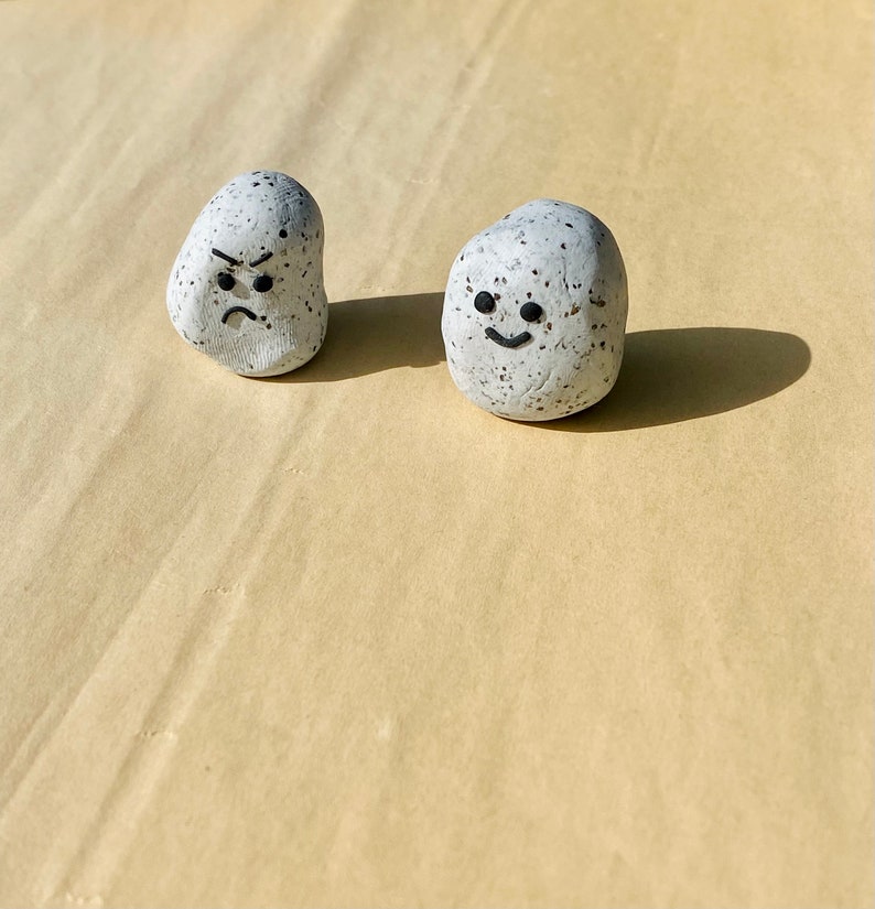 Emotional Support Rock | Polymer Clay | Pet Rock - Etsy