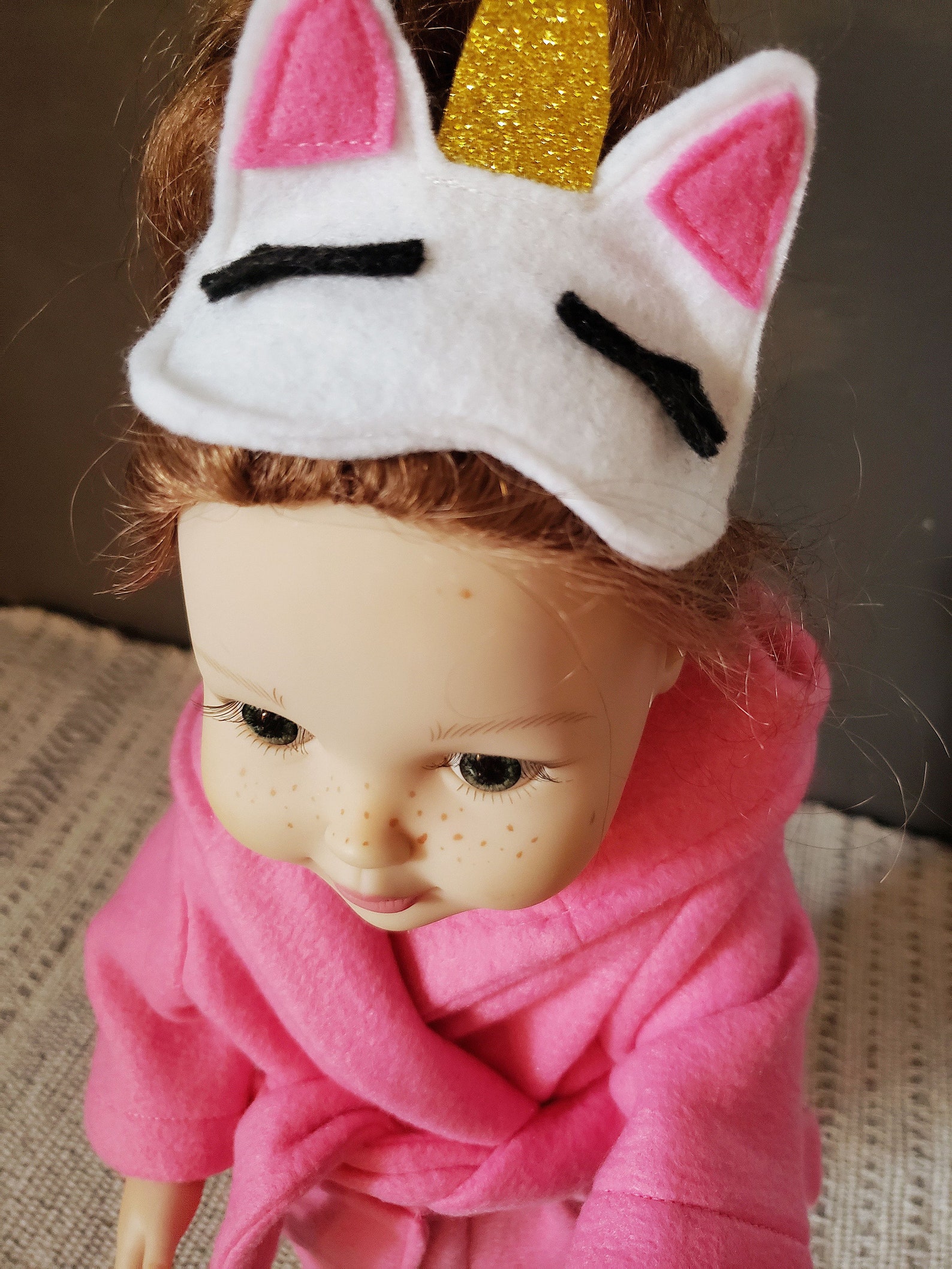 18 Inch Doll Sleep Mask Unicorn Sleep Mask Doll Clothes Etsy