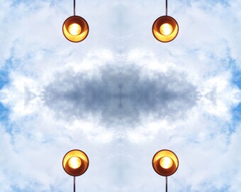 Sky Lights - Modern, Abstract, Original, Color, Square, Photo, Print, Clouds