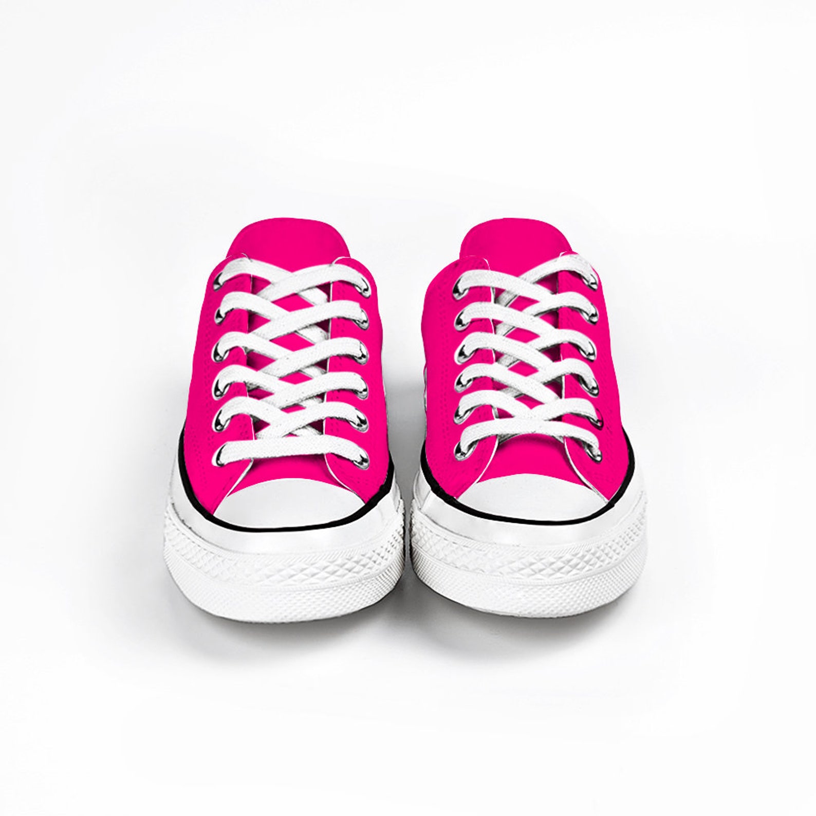 Neon Pink Shoes Kidcore Shoes Hot Pink Converse Look | Etsy