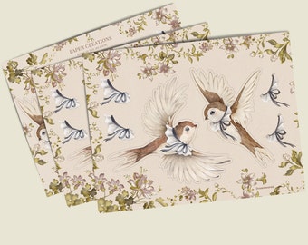 紙の作品 | 草原の鳥 | 切り絵 | 工芸、誕生日パーティー、紙人形、DIY 紙アクティビティ、ギフトデコレーション