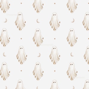 Fantasmi / Collezione Halloween / Carta da regalo / Acquerello vintage / Stagione spettrale e carina, decorazioni vintage per Halloween, idee regalo fai da te