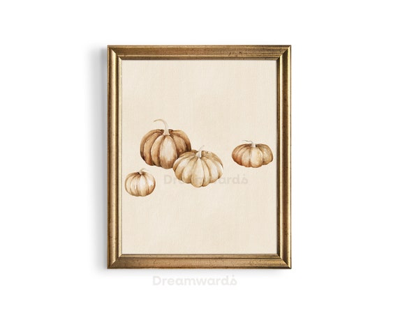 Village Pumpkins | Halloween Collection | Watercolor Print | Pumpkin Art, Vintage Halloween Art, Fall Pumpkins Decor, Halloween Celebrations