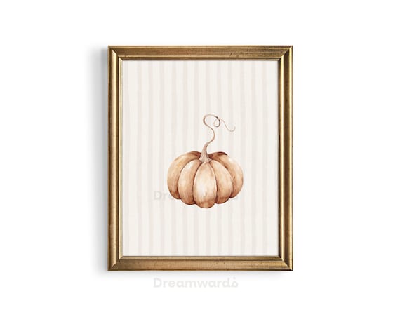 Halloween Pumpkin | Halloween Collection | Watercolor Print | Halloween Pumpkin Art, Vintage Halloween Spirit, Spooky Cute Decor, Pumpkins