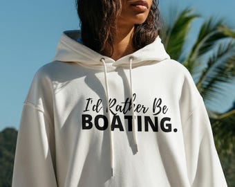 Bootsliebhaber Hoodie, Ich wäre lieber Boot Sweatshirt, Unisex Pullover, Geschenk für Bootsfahrer, lässige Bademode, nautische Mode