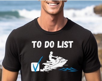 Männer Frauen Jetski Leben T-Shirt Lustiges Geschenk für Jet Ski Wellenläufer Schwimmen Bootfahren Angeln Seadoo Liebhaber T-Shirt