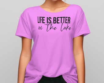 Lake Life Jetski Wave Runner PWC Skimboarding Wakeboarding Bootfahren Sandstrand Männer Frauen Kurzarm T-Shirt