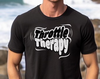 Männer Frauen Jetski Leben T-Shirt Geschenk Fahrt Throttle Therapie Lustiges Geschenk für Jet Ski Wave Runner Schwimmen Bootfahren Angeln Liebhaber