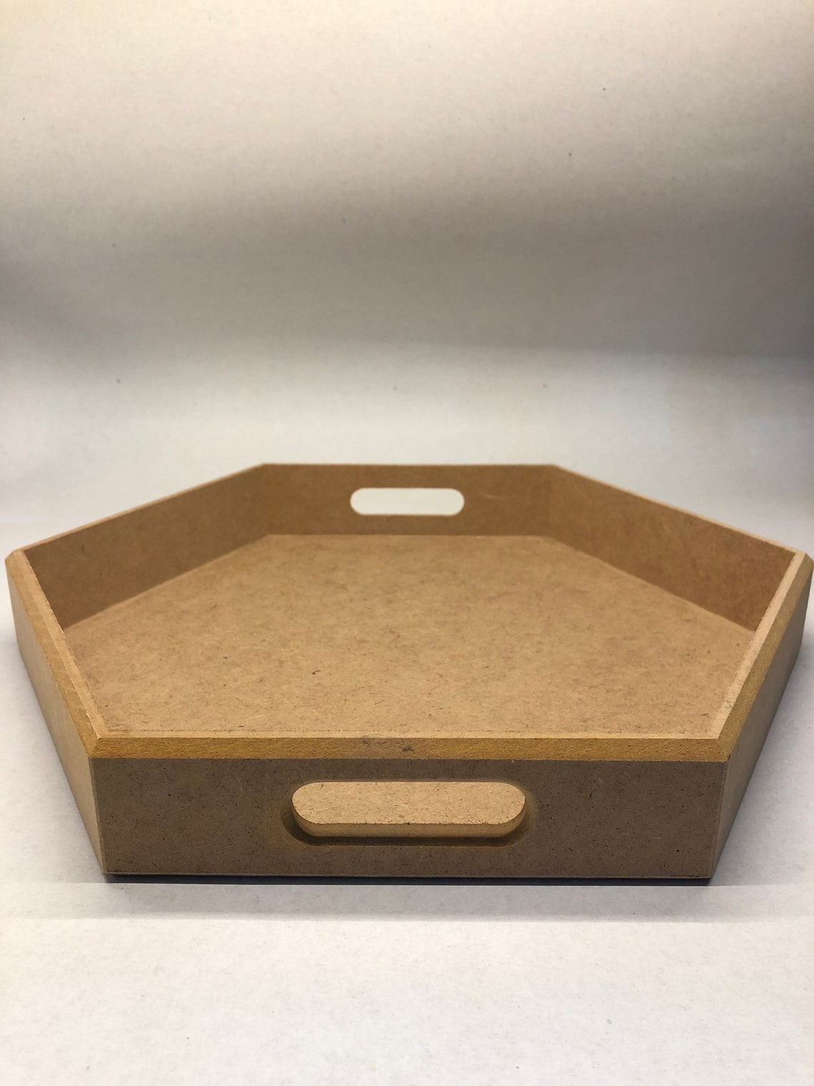 Hexagonal wood unfinished tray perfect for painting and using Etsy