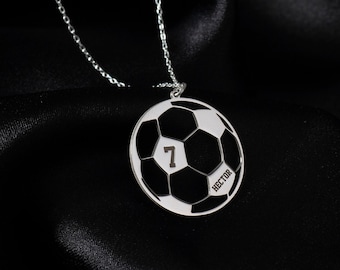 Personalized Soccer Ball Pendant Necklace: Custom Sports Charm