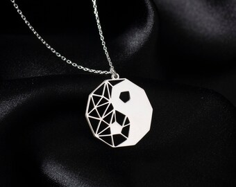 Sterling Silver Yin Yang Necklace: Harmony Yoga Jewelry
