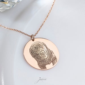 Dog Mom Necklace, Dog Portrait Gift, Best Friend Keepsake, Dog Necklace, Pet Photo Necklace, Pet Name Pendant, Dog Lover Gifts