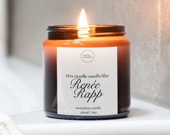 Smells Like Renée Rapp Candle, Gift For Renée Rapp Fan, Renée Rapp Merch, Gift For Music Lover
