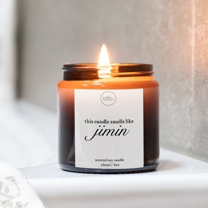 This Smells Like Jimin Candle, Gift For K Pop Fans, Gift For Jimin Fans, Gift For BTS Fans, Kpop Candle