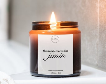 Dit ruikt naar Jimin Candle, Cadeau voor K Pop Fans, Cadeau voor Jimin Fans, Cadeau voor BTS Fans, Kpop Candle