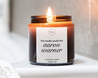 Smells Like Aaron Warner Candle, Bookworm Gift, Shatter Me Series, Shatter Me Merch, Aaron Warner Candle, Booktok