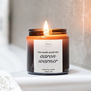 Smells Like Aaron Warner Candle, Bookworm Gift, Shatter Me Series, Shatter Me Merch, Aaron Warner Candle, Booktok image 1