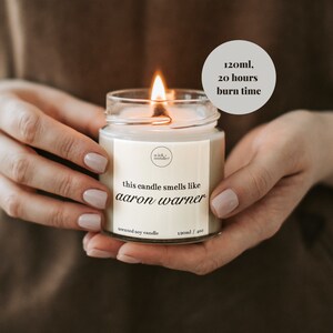 Smells Like Aaron Warner Candle, Bookworm Gift, Shatter Me Series, Shatter Me Merch, Aaron Warner Candle, Booktok 120ml, 20hrs burn