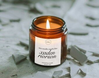 Bougie Smells Like Xaden Riorson, Produits dérivés de la quatrième aile, Bougie de la quatrième aile, Cadeau de bougie pour amoureux des livres