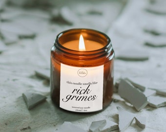 Smells Like Rick Grimes Candle, The Walking Dead Gift, The Walking Dead Merch, Gifts For TV Lover