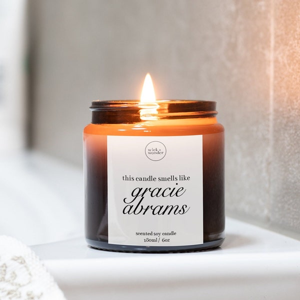 Smells Like Gracie Abrams Candle, Gift For Gracie Abrams Fans, Gracie Abrams Merch, Gift For Music Lover