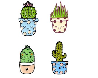 Cute Plant Girls-Gift for Plant Lovers Moms Plant Daughter Hard Enamel Pins Dads Parents