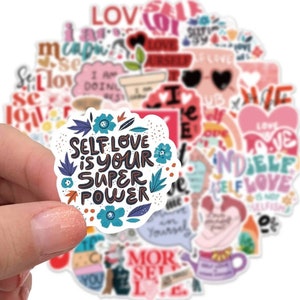 50 Pack Self Love Stickers Self Love Stickers Mental - Etsy