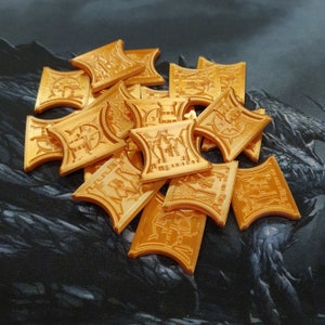 20 Gold Pieces - &quot;Tower&quot; - 3D printed coins for D&D and other games