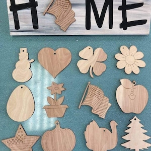 Home Interchangeable Pieces Only-SVG for Laser