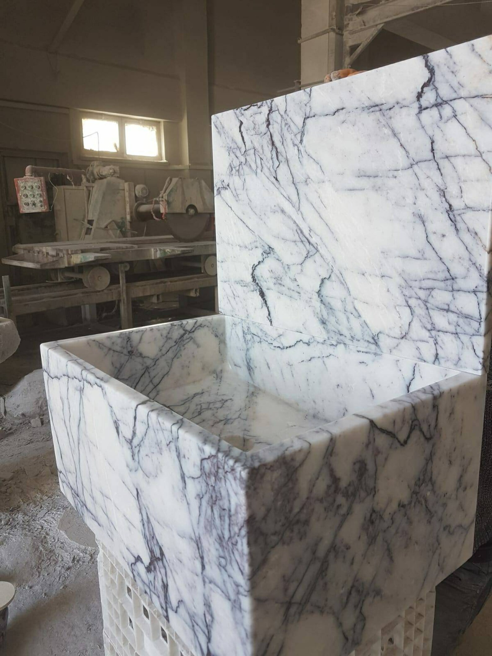 Wall Mounted Marble Sink Cubic Hanging Sink Stone Sink Bath Etsy