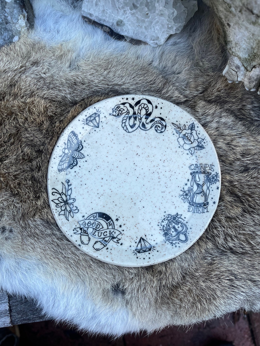 Altar Plate, Tattoo Dish, Ritual Plate, Altar Plate, Altar Tool, Tattoo ...