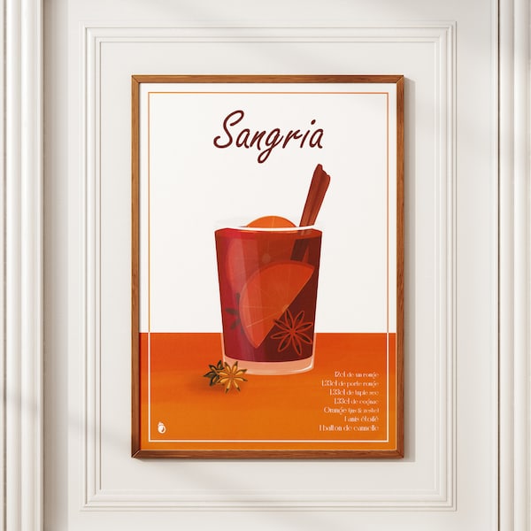 Affiche Cocktail - Sangria