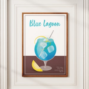 Póster Cóctel - Laguna Azul