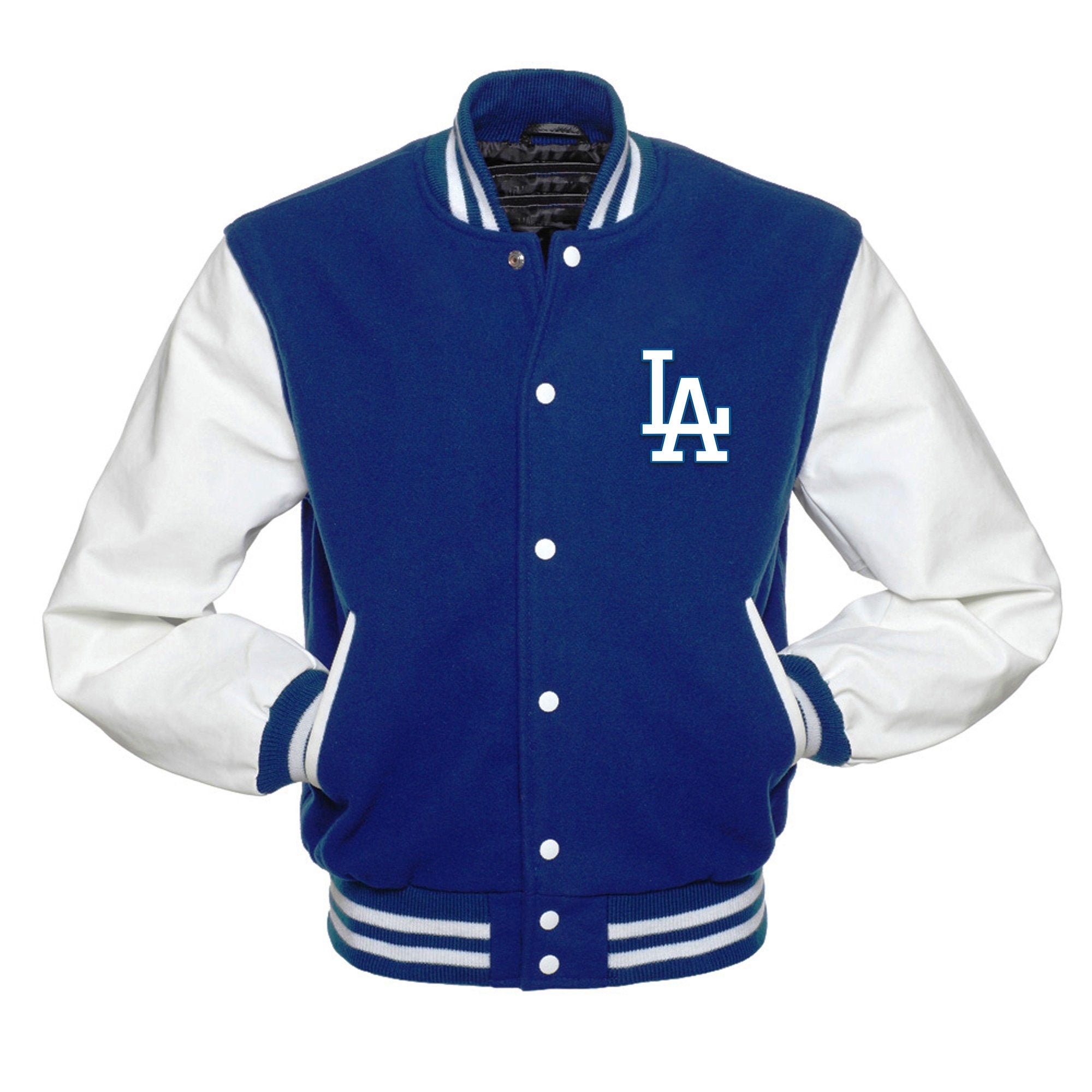 Chaqueta varsity para hombre Blue Letterman Baseball High Etsy
