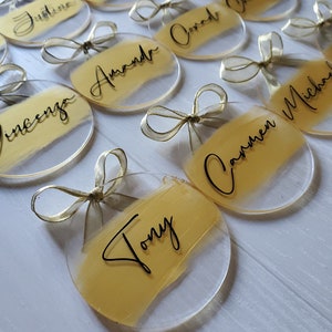 Marque-places en acrylique fabriqués à la main pour des célébrations, des anniversaires, des mariages, des cartes de visite