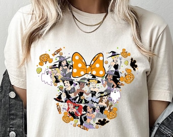 Camiseta de princesa de Halloween, camiseta de Halloween de Disney, camiseta de princesa de Disney, camiseta de Halloween para niñas, camiseta de Disney para mujer, sudaderas de princesa
