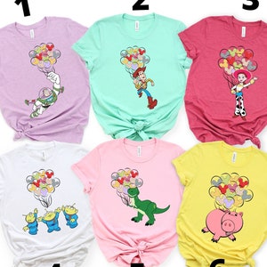 Disney 20 Toy Story Characters Group Shirt, Toy Story Balloon Shirts, Disney Family Shirt, Youth Shirt, Buzz Lightyear, Woody, Bo Peep