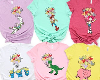 Disney 20 Toy Story Characters Group Shirt, Toy Story Balloon Shirts, Disney Family Shirt, Youth Shirt, Buzz Lightyear, Woody, Bo Peep