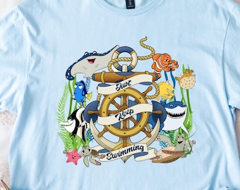 Just Keep Swimming Nemo Shirt, Finding Nemo Movie Shirt, Nemo Just Keep Swimming, Nemo Characters, Ocean Themed Shirt, Matching Family Shirt