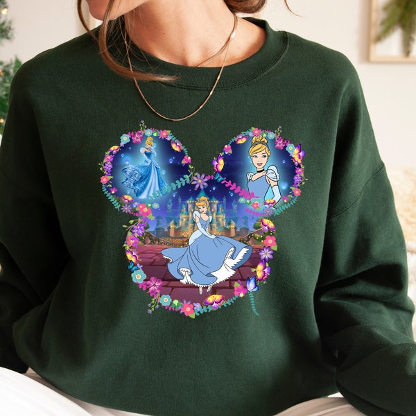 Disney Cinderella Mickey Ears Shirt, Cinderella Sweatshirts, Cinderella Gift Shirts, Youth Shirts, Cinderella Shirts for girls