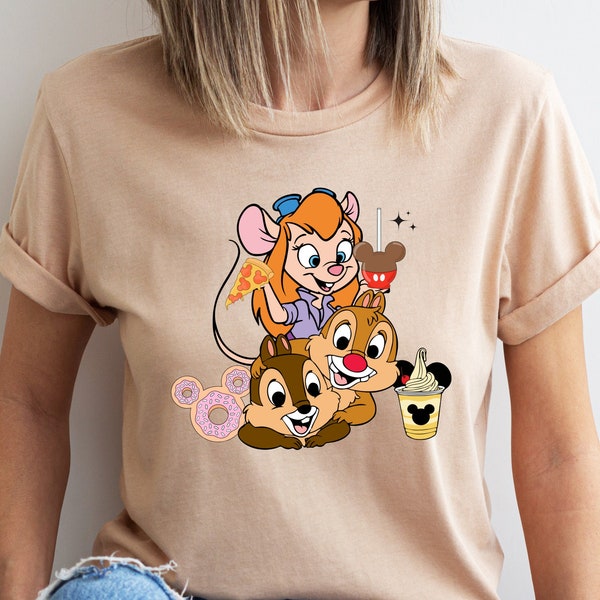 Chip n Dale Shirt, Gadget Hackwrench Shirt, Chip N Dale Gift, Disney Movie Characters, Disney Trip Shirt, Disney Kids, Disney Snacks