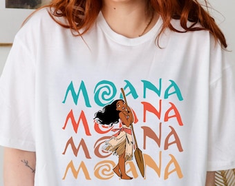 Chemise du film Disney Moana, chemise assortie Moana, t-shirt assorti Disney, t-shirt des fans de Moana, t-shirts voyage fille Disney, cadeau de fan de Moana, voyage Disney