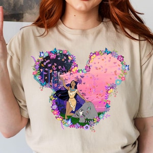 Pocahontas Mickey Ears Shirt, Disney Pocahontas Tee, Pocahontas and Raccoon Meeko, Disney Castle Trip, Pocahontas Shirt, Princess Pocahontas