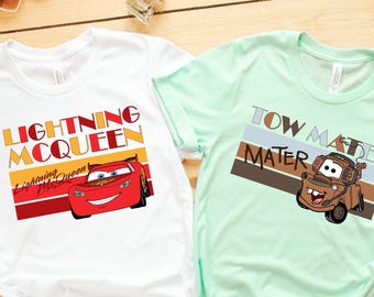 Disney Cars McQueen and Mater Shirts, Cars Movie Shirts, Mater Shirt, McQueen Gift Shirt, Cars Movie Matching Tees, Cars Friends Shirts