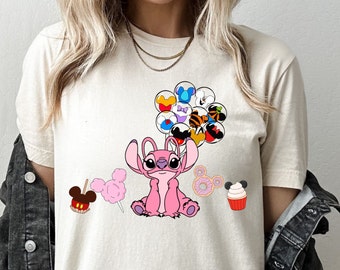 Disney Stitch Angel Shirt, Angel Shirt, Disney Movie Shirt, Disney Girl Shirt, Disney Woman Shirt, Disney Gift Shirt