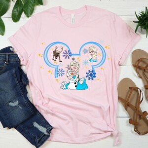 Chemise film Disney La Reine des neiges, chemise Disney Olaf, chemise voyage Disneyland, cadeau pour enfants, chemise Elsa et Olaf, sweat-shirt et sweat à capuche Olaf image 7