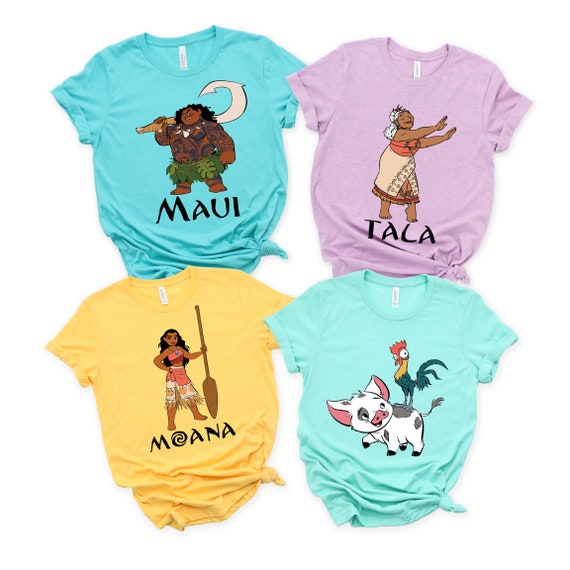Moana Characters Shirt Disney Moana Shirt Disney Family | Etsy